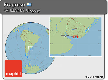 Savanna Style Location Map of Progreso