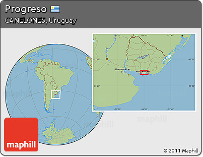Savanna Style Location Map of Progreso