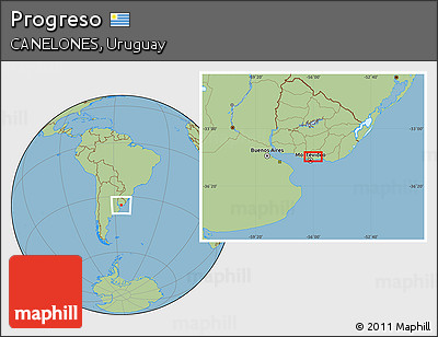 Savanna Style Location Map of Progreso