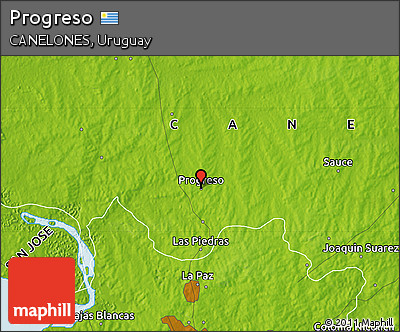 Physical Map of Progreso