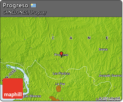 Physical Map of Progreso