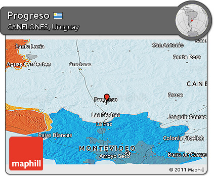Political Panoramic Map of Progreso