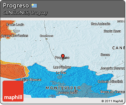 Political Panoramic Map of Progreso
