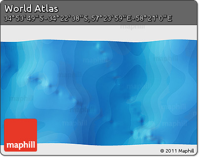 Political 3D Map of the Area around 34° 38' 13" S, 57° 52' 30" E