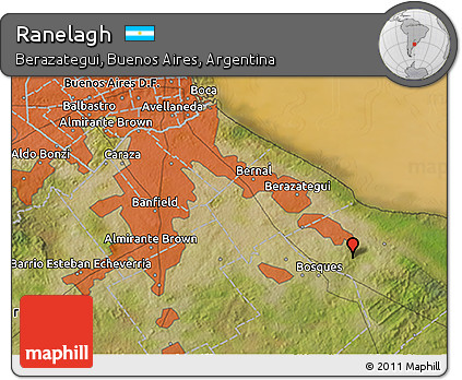 Satellite 3D Map of Ranelagh