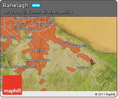 Satellite 3D Map of Ranelagh