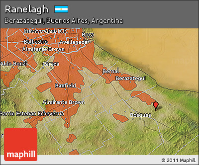 Satellite 3D Map of Ranelagh