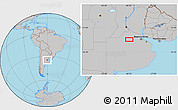 Gray Location Map of the area around 34° 38' 13" S, 60° 16' 29" W