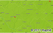 Physical Map of the area around 34° 38' 13" S, 60° 16' 29" W