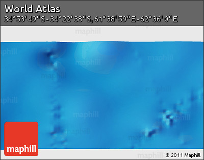 Physical 3D Map of the Area around 34° 38' 13" S, 62° 7' 30" E
