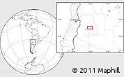 Blank Location Map of the area around 34° 38' 13" S, 67° 55' 30" W