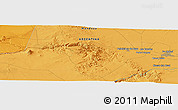 Political Panoramic Map of the area around 34° 38' 13" S, 68° 46' 30" W