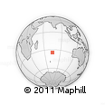 Outline Map of the Area around 34° 38' 13" S, 74° 52' 30" E, rectangular outline