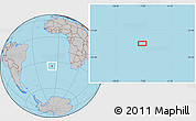 Gray Location Map of the area around 34° 38' 13" S, 7° 34' 30" W