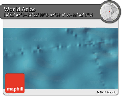 Satellite 3D Map of the Area around 34° 38' 13" S, 89° 10' 30" W