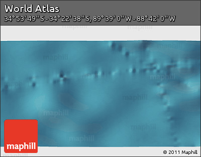 Satellite 3D Map of the Area around 34° 38' 13" S, 89° 10' 30" W