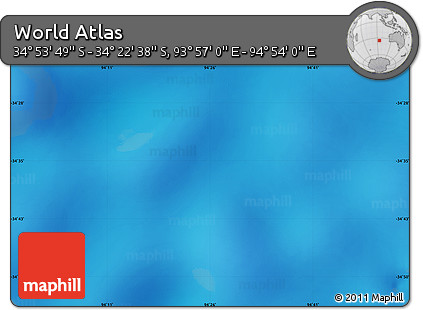 Physical Map of the Area around 34° 38' 13" S, 94° 25' 30" E