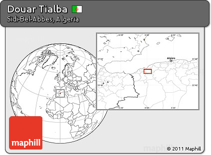 Blank Location Map of Douar Tialba