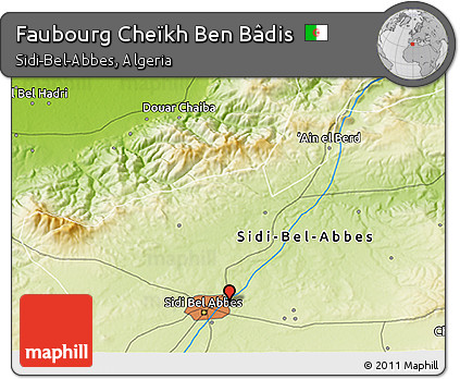 Physical 3D Map of Faubourg Cheïkh Ben Bâdis