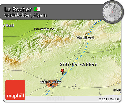 Physical 3D Map of Le Rocher