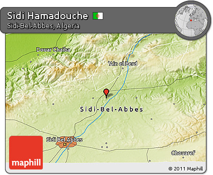 Physical 3D Map of Sidi Hamadouche