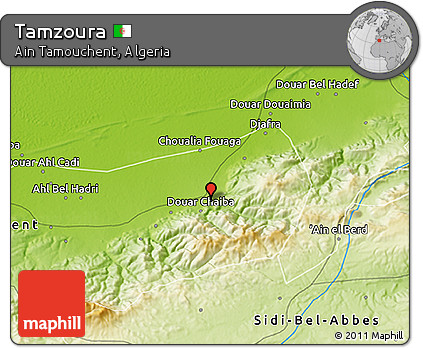 Physical 3D Map of Tamzoura