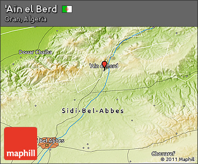 Physical 3D Map of 'Aïn El Berd