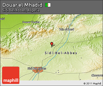 Physical 3D Map of Douar El Mhadîd
