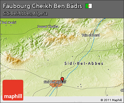 Physical 3D Map of Faubourg Cheïkh Ben Bâdis