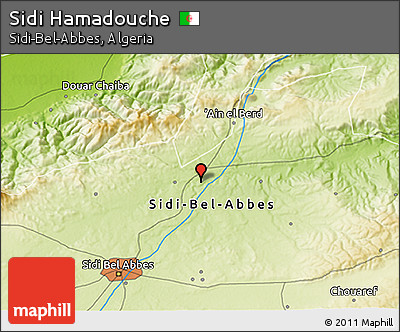 Physical 3D Map of Sidi Hamadouche