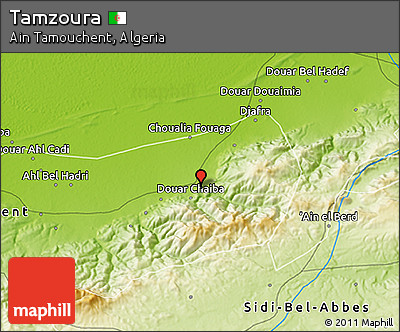 Physical 3D Map of Tamzoura