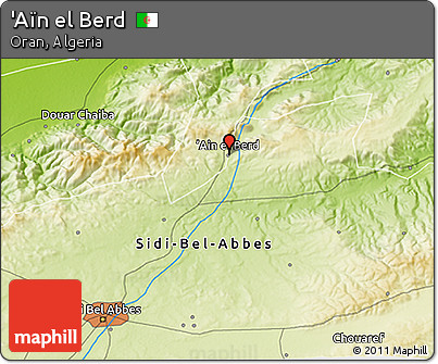 Physical 3D Map of 'Aïn El Berd