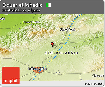 Physical 3D Map of Douar El Mhadîd