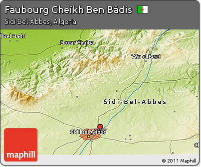 Physical 3D Map of Faubourg Cheïkh Ben Bâdis