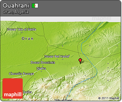 Physical 3D Map of Ouahrani