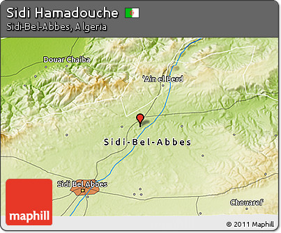 Physical 3D Map of Sidi Hamadouche