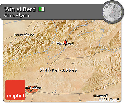 Satellite 3D Map of 'Aïn El Berd