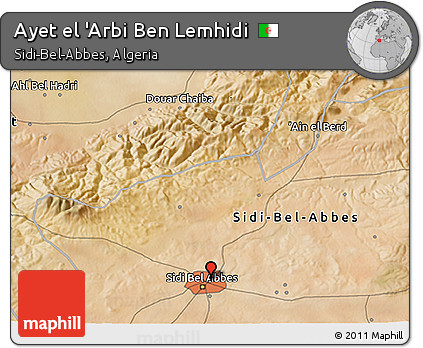 Satellite 3D Map of Ayet El 'Arbi Ben Lemhidi