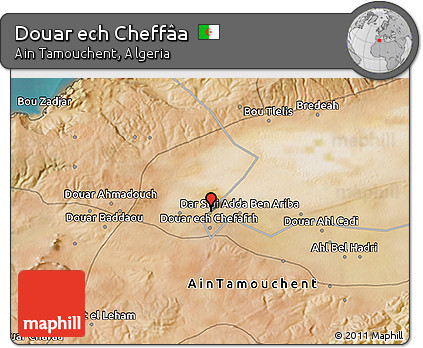 Satellite 3D Map of Douar Ech Cheffâa
