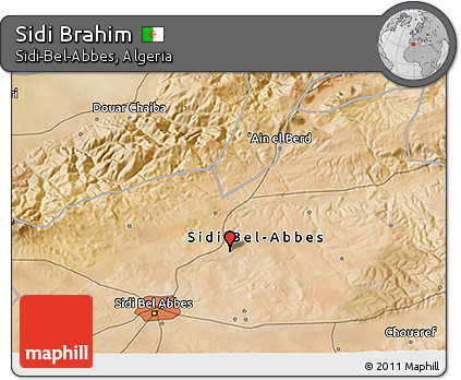 Satellite 3D Map of Sidi Brahim