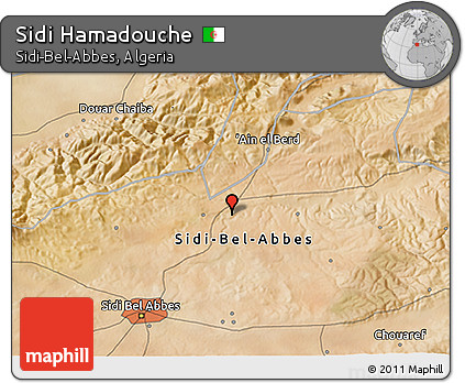 Satellite 3D Map of Sidi Hamadouche