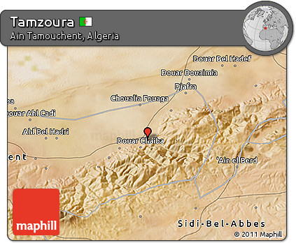 Satellite 3D Map of Tamzoura