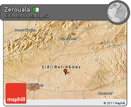 Satellite 3D Map of Zerouala