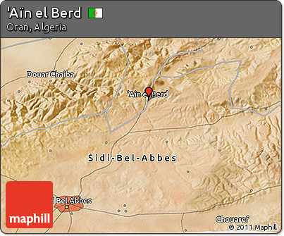 Satellite 3D Map of 'Aïn El Berd