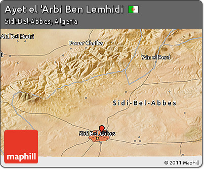 Satellite 3D Map of Ayet El 'Arbi Ben Lemhidi