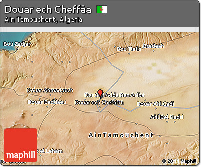 Satellite 3D Map of Douar Ech Cheffâa