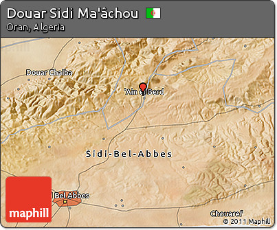 Satellite 3D Map of Douar Sidi Ma'âchou