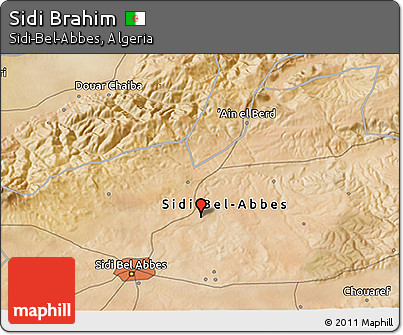 Satellite 3D Map of Sidi Brahim