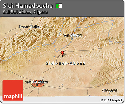 Satellite 3D Map of Sidi Hamadouche