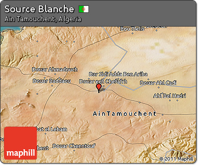 Satellite 3D Map of Source Blanche
